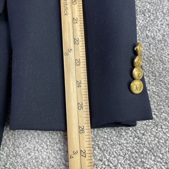 Lauren Ralph Lauren Jacket Men’s 46L Navy Blue Lined Wool Gold Tone Buttons - Picture 12 of 15